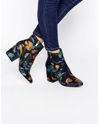 Asos Rachelle Jacquard Heeled Ankle Boots