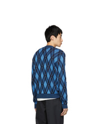 Stella McCartney Blue Argyle Sweater