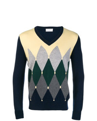 Ballantyne Argyle Vneck Sweater