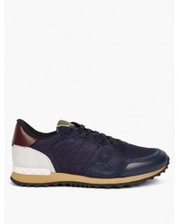 Valentino Blue Leather Running Sneakers