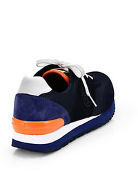 Tory Burch Colorblock Suede Fabric Sneakers