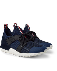 Moncler Emilien Suede And Rubber Trimmed Mesh Sneakers