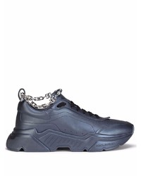 Dolce & Gabbana Metallic Effect Lace Up Sneakers