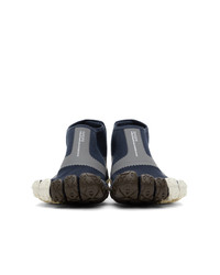 Suicoke Navy And Grey Vibram Edition Nin Lo M Fivefingers Sneakers