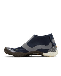 Suicoke Navy And Grey Vibram Edition Nin Lo M Fivefingers Sneakers