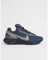 Nike React Elet 55 Trainers In Navy