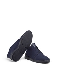 Zegna Triple Stitch Mid Top Sneakers