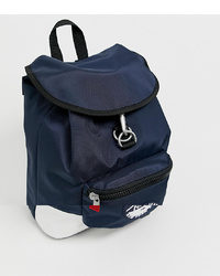 Tommy Jeans Backpack With Signature Logo In Navy