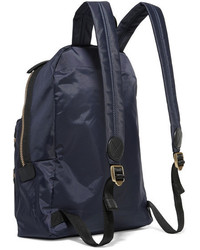 Marc Jacobs Biker Leather Trimmed Shell Backpack Midnight Blue