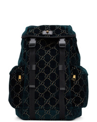 Gucci Blue Velvet Medium Gg Backpack