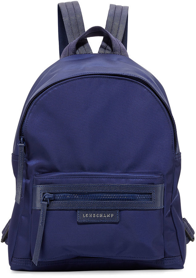 350 Longchamp Le Pliage Small Nylon Backpack Navy