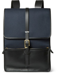 Miansai Leather And Canvas Backpack