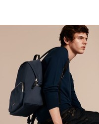 Burberry Leather Trim Nylon Backpack