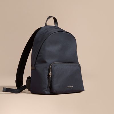 Burberry Leather Trim Nylon Backpack 795 Burberry Lookastic