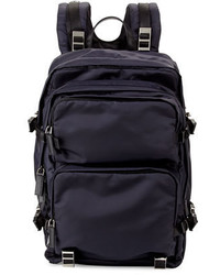 Prada Multi Pocket Nylon Backpack Navy