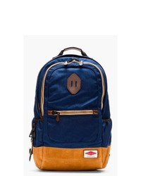Rag and Bone Navy And Tan Suede Trimmed Sporty Backpack