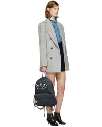 See by Chloe See By Chlo Blue Satin Logo Backpack
