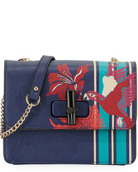 Neiman Marcus Bird Of Paradise Flap Box Bag