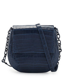 Nancy Gonzalez Crocodile Chain Strap Saddle Bag