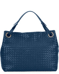 Bottega Veneta Medium Intrecciato Shoulder Bag Cobalt Blue