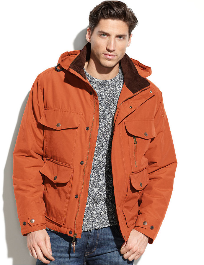 Hawke & Co Outfitter Coat Hooded Barn Jacket, $250 | Macy's | Lookastic