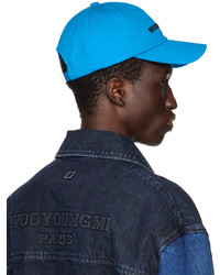 Wooyoungmi Blue Embroidered Ball Cap