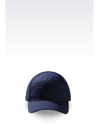 Emporio Armani Viscose Baseball Cap With Embroidered Logo