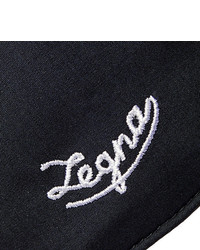 Ermenegildo Zegna Logo Embroidered Wool And Silk Blend Baseball Cap