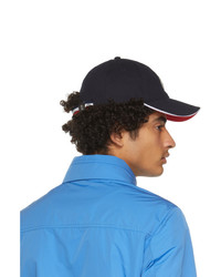 Moncler Navy And Red Tricolor Baseball Cap