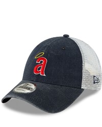 New Era Navy California Angels Cooperstown Collection 1971 Trucker 9forty Adjustable Hat