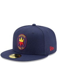 New Era Navy Chicago Fire 59fifty Fitted Hat