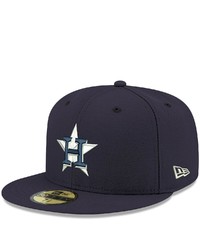 New Era Navy Houston Astros Logo White 59fifty Fitted Hat At Nordstrom