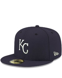 New Era Navy Kansas City Royals Logo White 59fifty Fitted Hat At Nordstrom