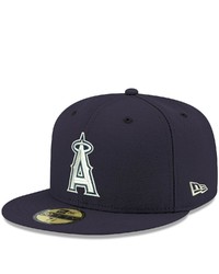 New Era Navy Los Angeles Angels Logo White 59fifty Fitted Hat At Nordstrom