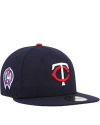 New Era Navy Minnesota Twins 911 Memorial Side Patch 59fifty Fitted Hat