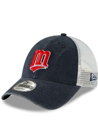 New Era Navy Minnesota Twins Cooperstown Collection 1987 Trucker 9forty Adjustable Hat
