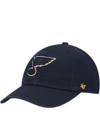 '47 Navy St Louis Blues Primary Logo Clean Up Adjustable Hat