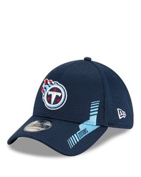 New Era Navy Tennessee Titans 2021 Nfl Sideline Home 39thirty Flex Hat