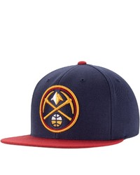 Mitchell & Ness Navyred Denver Nuggets Two Tone Wool Snapback Hat