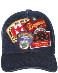 DSQUARED2 Patches Denim Baseball Hat