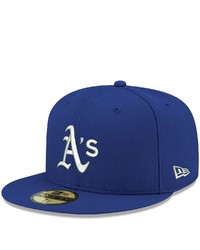 New Era Royal Oakland Athletics Logo White 59fifty Fitted Hat At Nordstrom