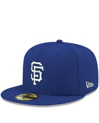 New Era Royal San Francisco Giants Logo White 59fifty Fitted Hat At Nordstrom