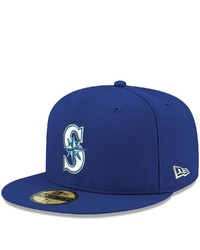 New Era Royal Seattle Mariners Logo White 59fifty Fitted Hat At Nordstrom
