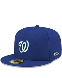 New Era Royal Washington Nationals Logo White 59fifty Fitted Hat At Nordstrom
