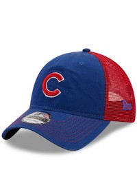 New Era Royalred Chicago Cubs Team Fronted Trucker 9twenty Snapback Hat