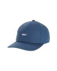 Obey Serge Six Panel Back Baseball Cap In Navy At Nordstrom