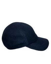Wigens Kent Classic Wool Baseball Cap With Earflaps By Navy 60