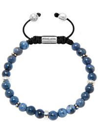 Nialaya Jewelry Beaded Bracelet With Blue Coral And Silver