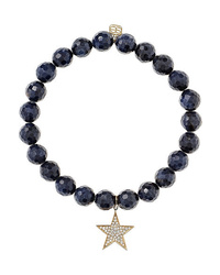 Sydney Evan Star Sapphire Diamond And 14 Karat Gold Bracelet