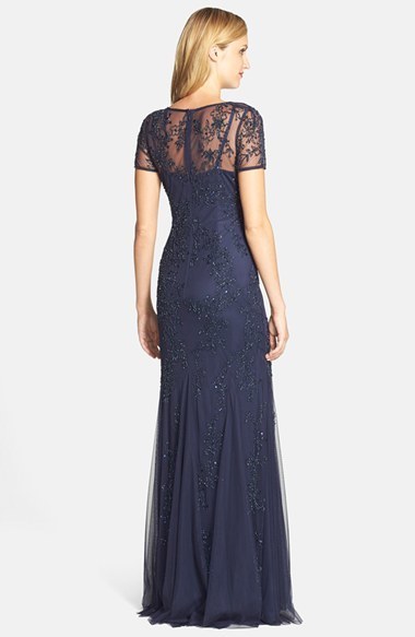 Adrianna Papell Beaded Illusion Gown 329 Nordstrom 9553